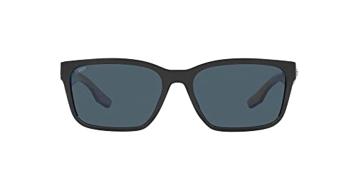 Costa Del Mar Palmas Grey Polarized Polycarbonate Square Unisex Sunglasses 6S9081 908103 57