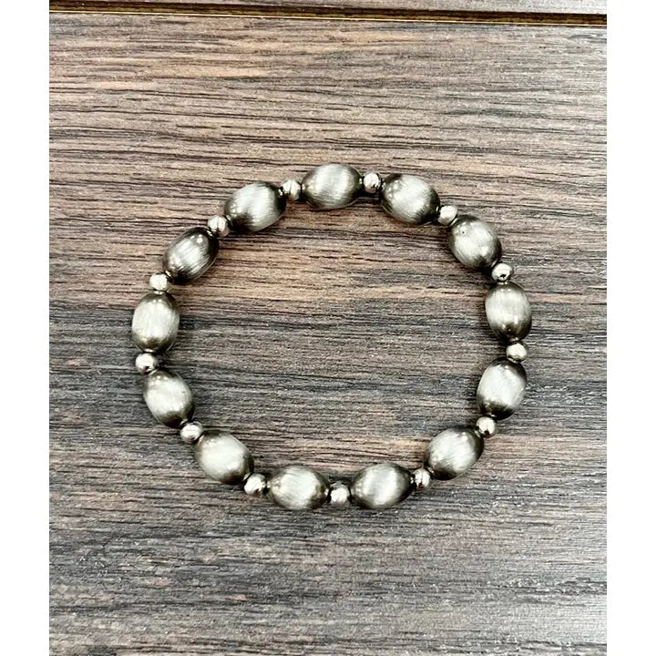 Oval Navajo Bead Stretch Bracelet