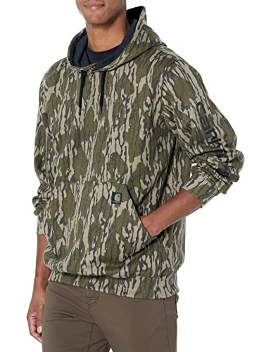 Carhartt Men's Loose Fit Midweight Camo Logo Sleeve Graphic Work Hoodie