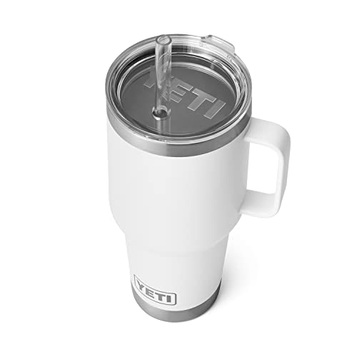 Yeti Rambler 35oz Mug with Straw Cup White