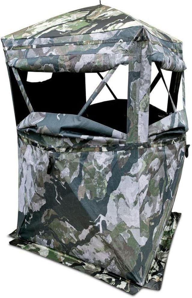 Primos Hunting - Full Frontal One-Way See Through Veil Ground Blind - Veil Camo