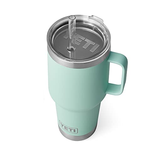 Yeti Rambler 35oz Mug with Straw Cup Seafoam