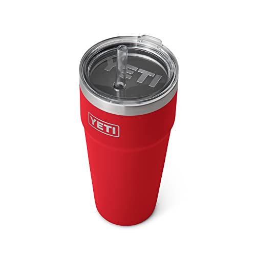 YETI Rambler 26 Oz Rescue Red BPA Free Straw Cup