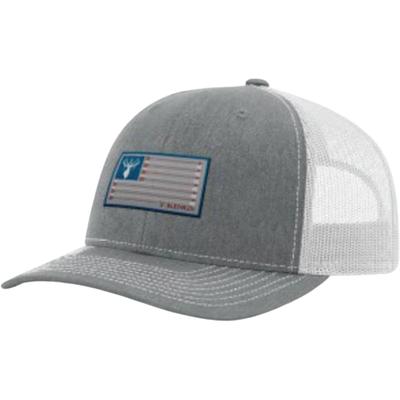 King's Camo Men's Logo Flag Patch Hat, Heather Gray/White SKU - 351381