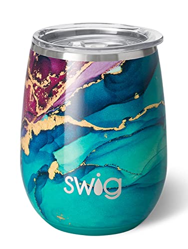 Swig Life 14oz Insulated Stainless Steel Wine Tumbler with Lid | Gemstone