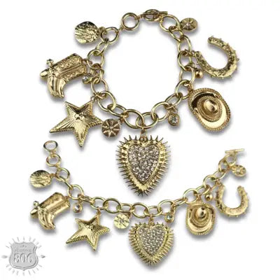 Western Charm Bracelet Gold
