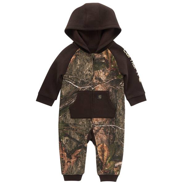 Carhartt Infant Boy's Long Sleeve Zip-Front Hooded Camo Coveralls