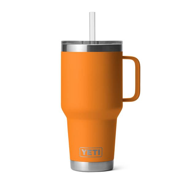 Yeti Rambler 35 Oz Mug with Straw Lid King Crab Orange
