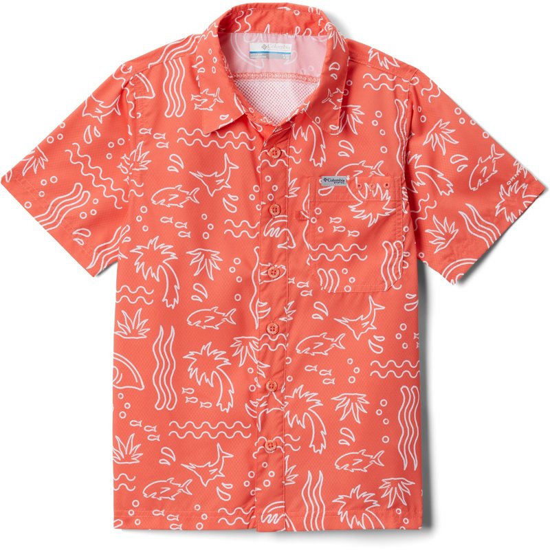 Columbia Boys PFG Slack Tide Camp Button-Down Graphic Shirt
