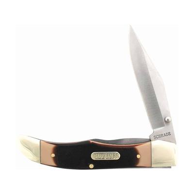 Old Timer Pioneer Folding Pocket 3.1 Clip Point 7Cr17 High Carbon Stainless Steel Blade Old Timer Sawcut Handle