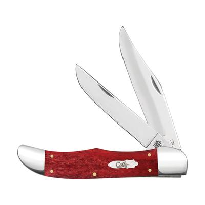 Case & Sons Cutlery Co Hunter Folding Knife W/Case Bomb Shield 4.1 in Tru-Sharp Stainless Steel Clip/Skinner Point Plain Blades Smooth Old Red Bone