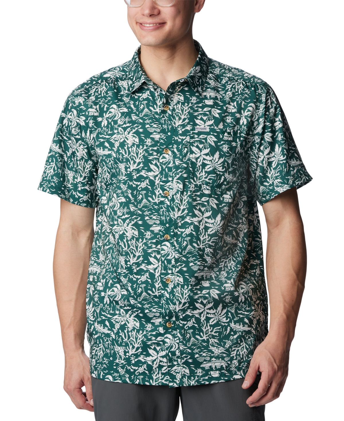 Columbia PFG Super Slack Tide Kona Print Camp Shirt for Men