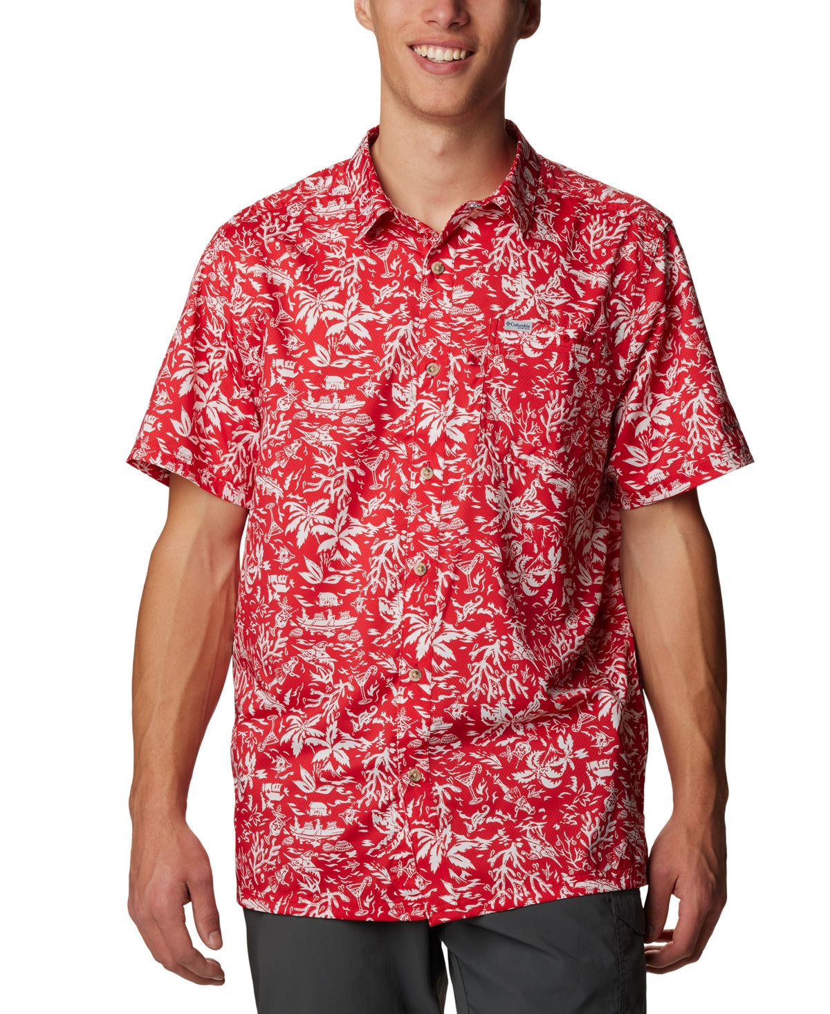 Columbia PFG Super Slack Tide Kona Print Camp Shirt for Men