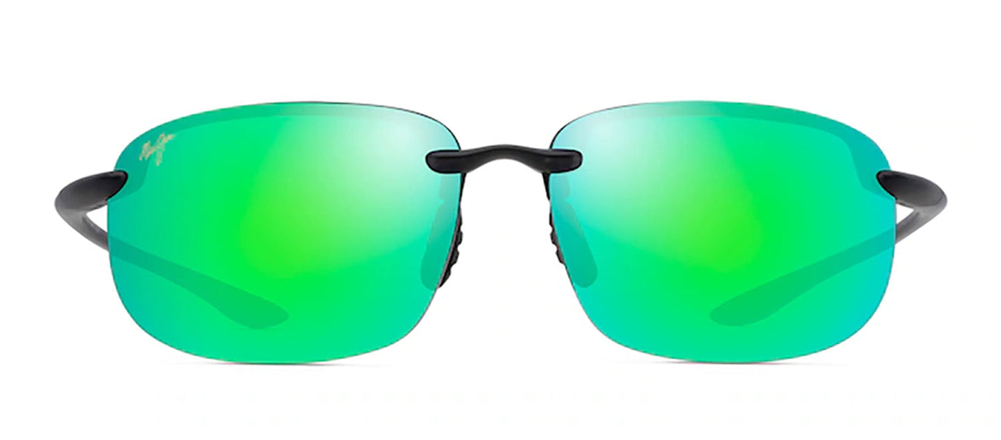 Men's Maui Jim Ho'okipa Xlarge Polarized Sunglasses Translucent Matte Grey/MAUIGreen