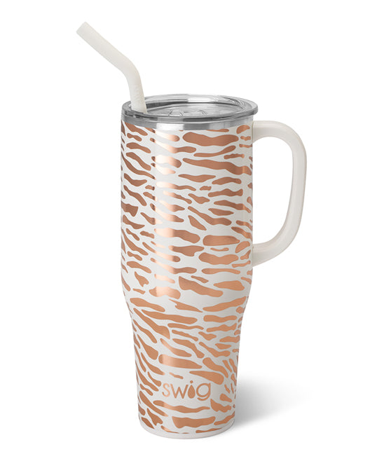 Swig Life Glamazon Rose 40oz Insulated Stainless Steel Tumbler with Handle Mega Mug