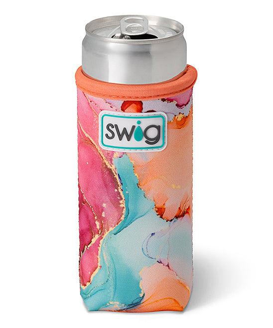 Swig Life Women's Bottle Sleeves - Pink & Orange Dreamsicle Slim Can Coolie Sleeve