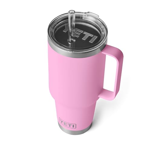 Yeti Rambler 42 Oz Straw Mug with Straw Lid Power Pink