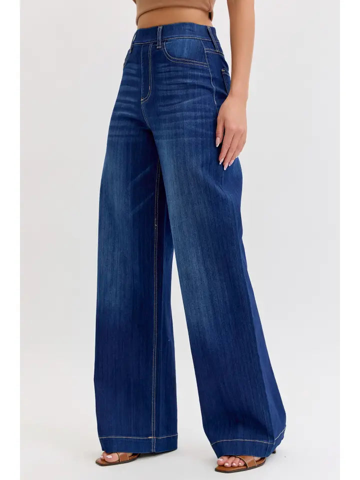 CELLO - HIGH RISE WIDE LEG JEANS