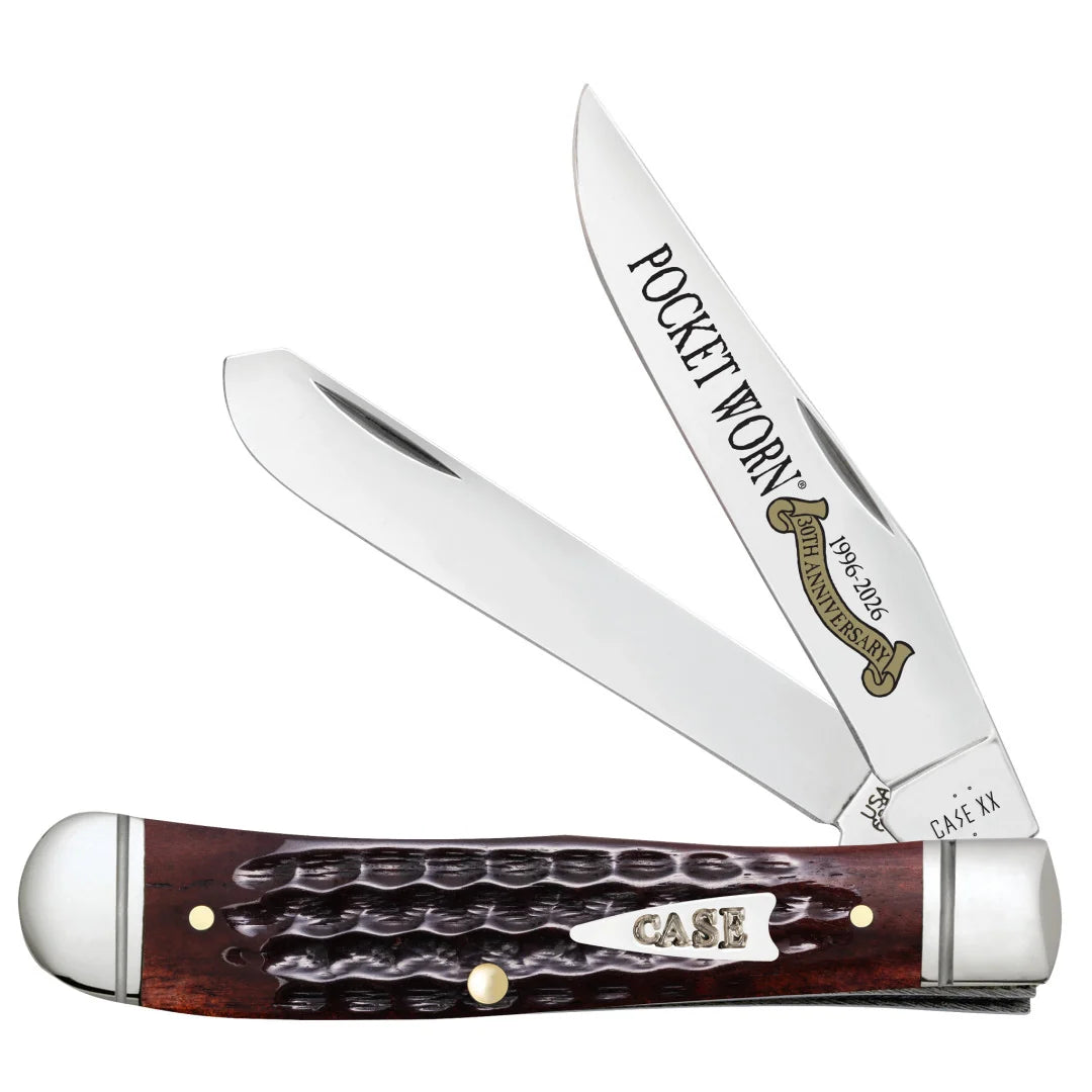 CASE - Pocket Worn Corn Cob Jig Mahogany Bone Trapper