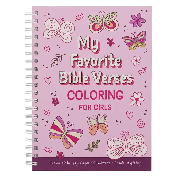 Christian Art Gifts - Coloring Book Favorite Bible Verses For Girls