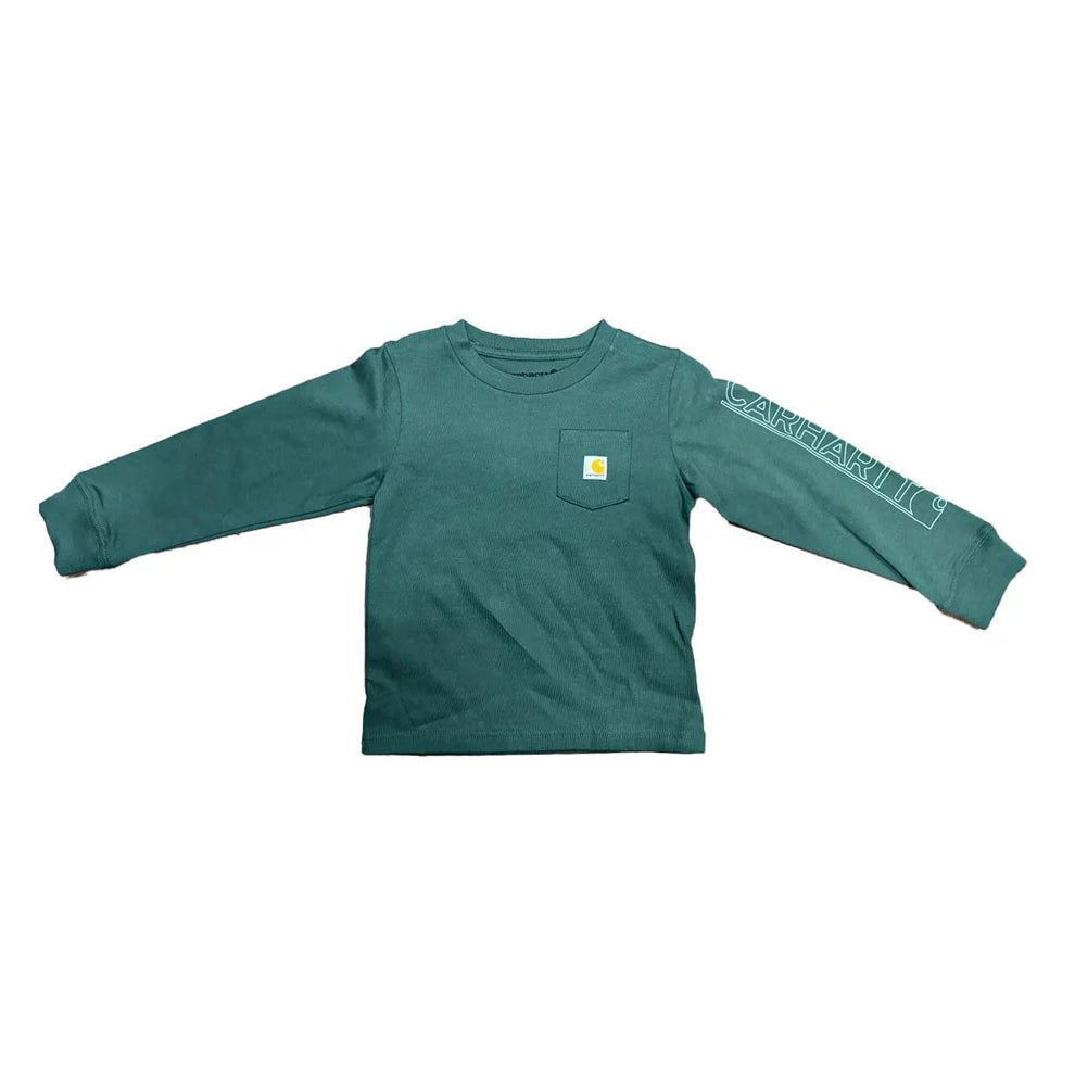 Carhartt - Boys Long Sleeve Pocket T-Shirt - Green