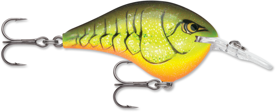 RAPALA - Dives-To - 2" 3/8oz - Chartreuse Rootbeer Crawdad