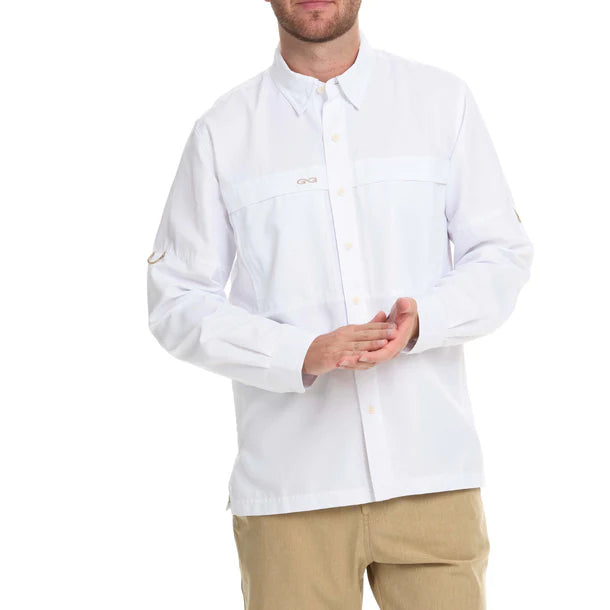 GameGuard - White Explorer Shirt - Long Sleeve