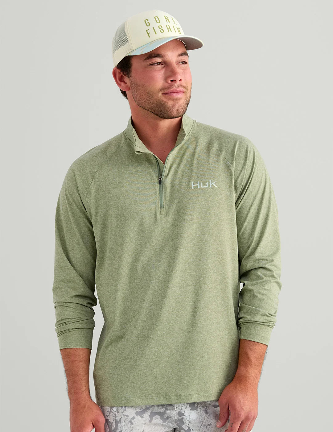 HUK - Airweight Heather 1/4 Zip