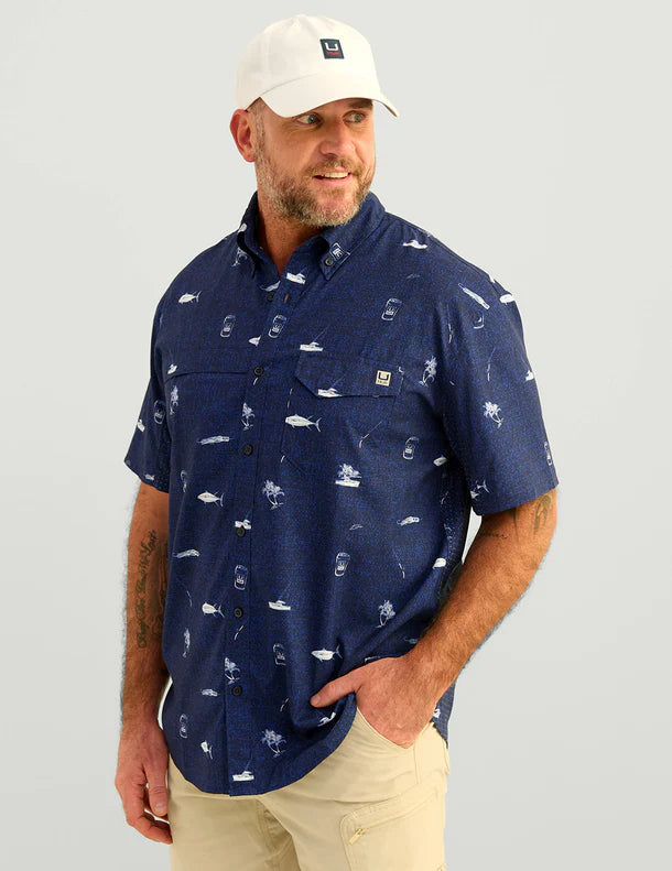 HUK - KC Tide Point Short Sleeve Button-Down