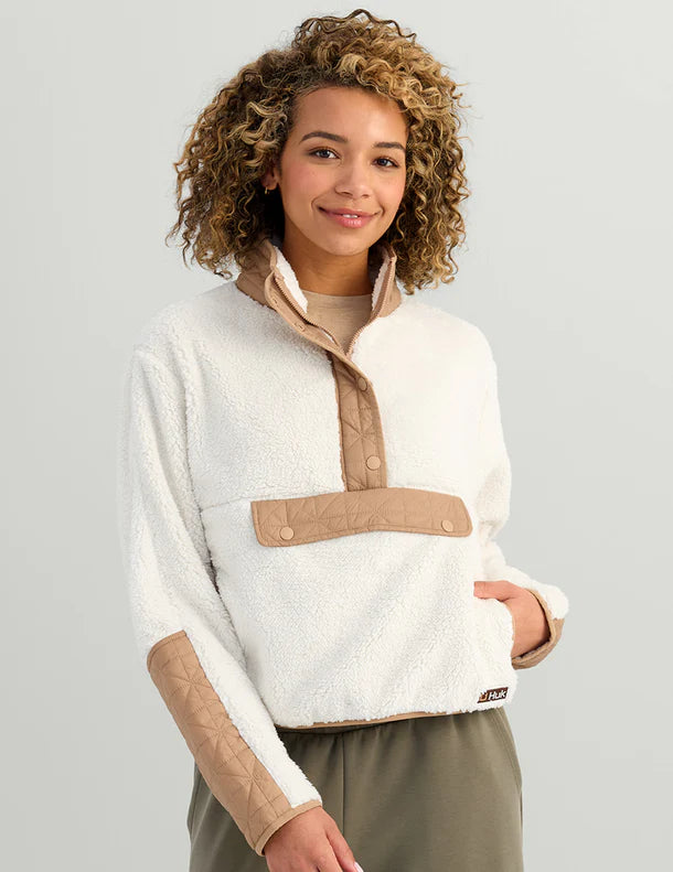 HUK - Womens Plush Fleece 1/2 Zip Pullover