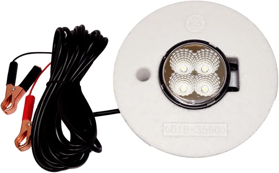 Hydro Glow FFL12W Floating Fish LED Light with 20 Ft. Cord White - 12W - 12V
