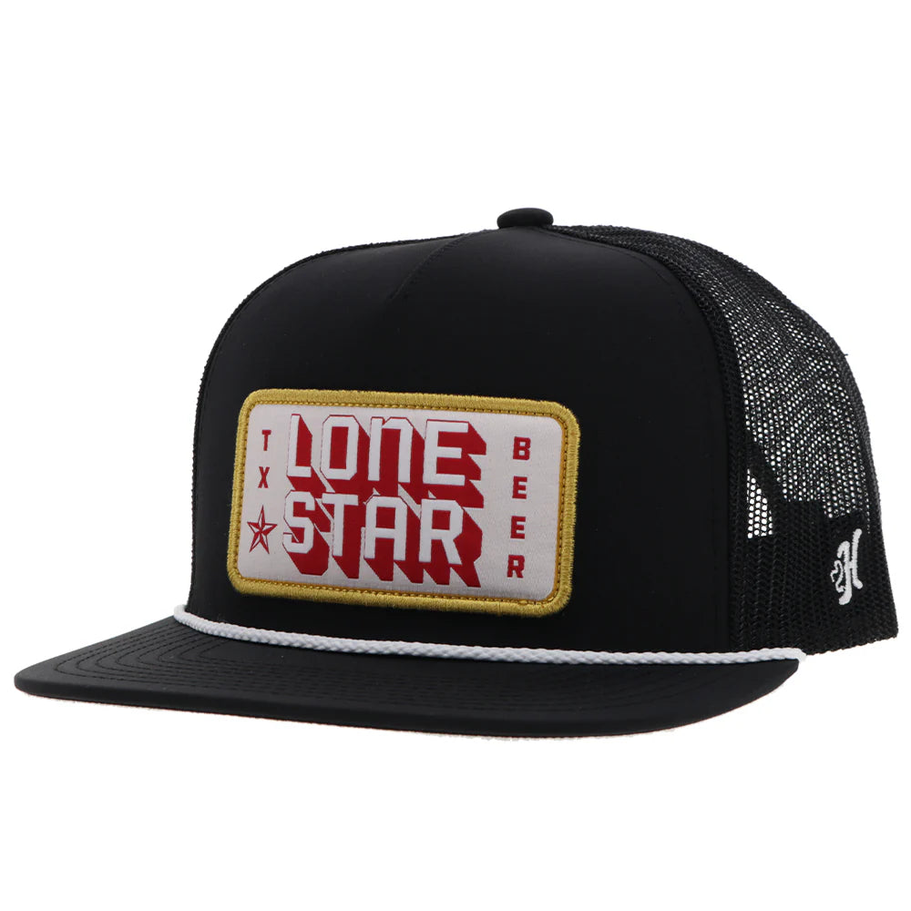 HOOEY - "Lone Star" Hat Black W/Red/White/Yellow Patch