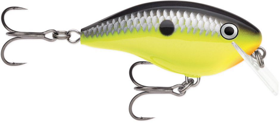 RAPALA - OG Rocco 5 - 2-1/2" 3/8oz - Chartreuse Black