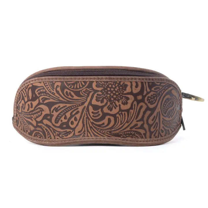 Myra Bag - Leather Sunglass Case - Saddle Brown