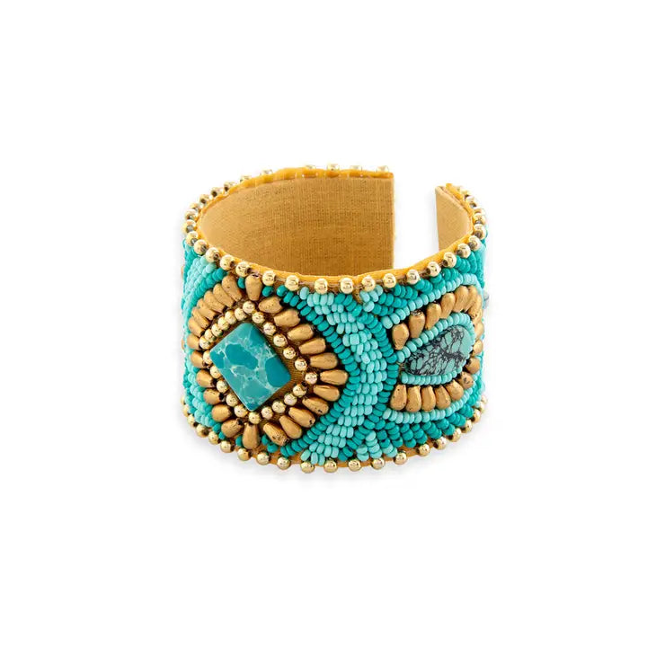 Myra Bag - Savannah Worlds Beaded Cuff Bracelet