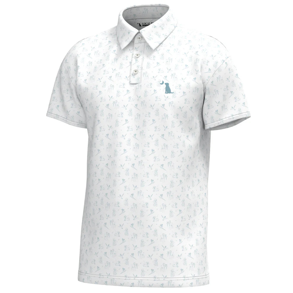 Local Boy Outfitters - Youth Dirty Myrtle Polo - White Ultimate Retrieve