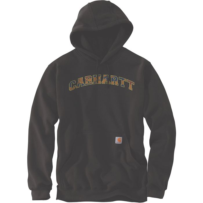 Carhartt Men's Loose Fit Midweight Camo Logo Graphic Hoodie