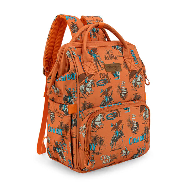 Wrangler Cowboy Printed Callie Backpack/Diaper Bag