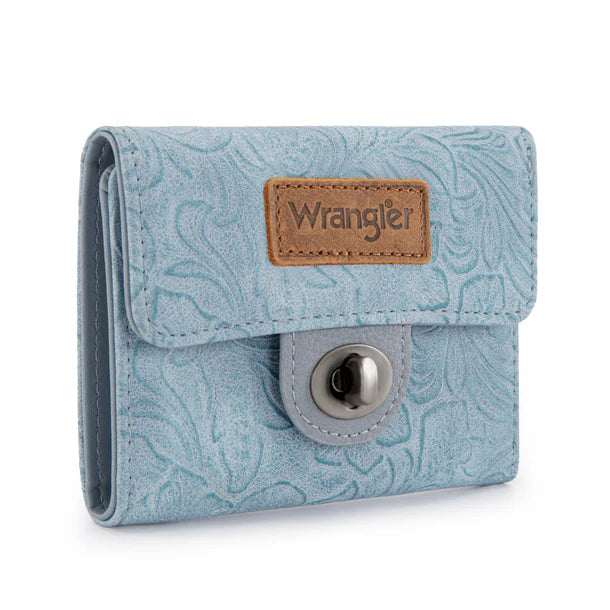 Montana West - Wrangler Floral Embossed RFID Trifold Wallet