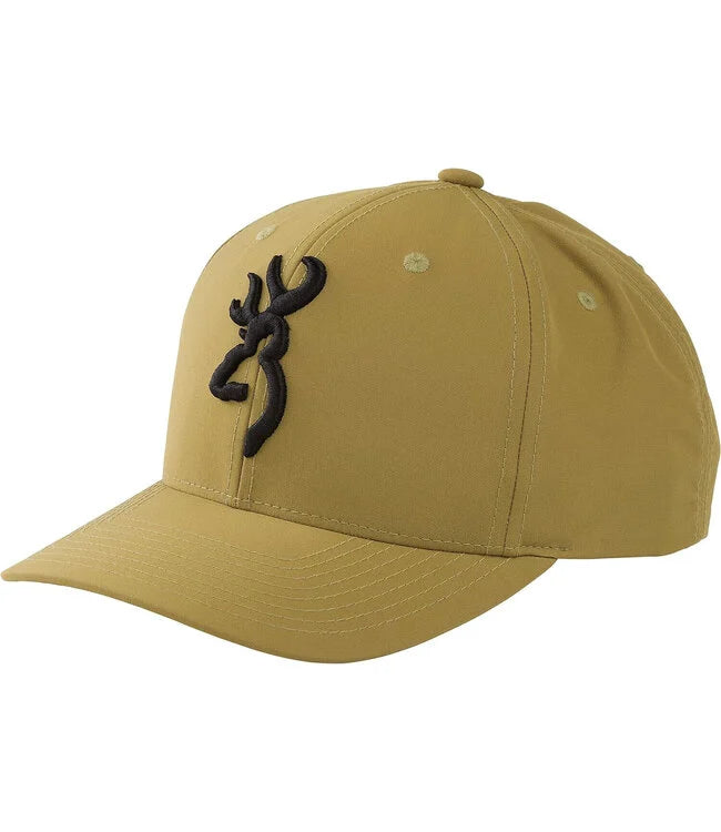 Browning Snapback Hat with logo, Mustard Brown