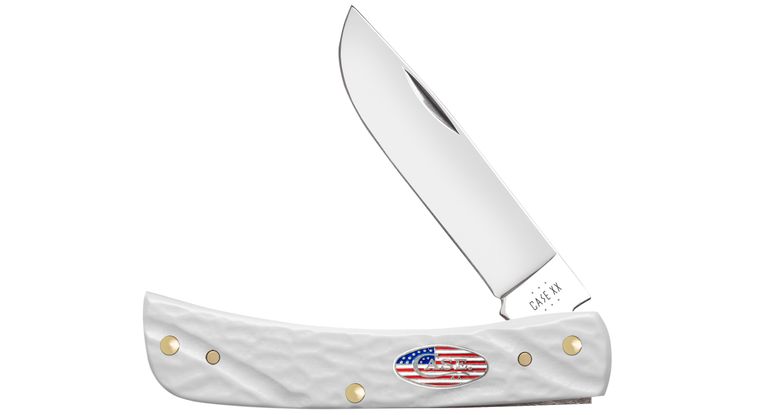 Case XX Knives White Synthetic Sodbuster Jr Star & Stripes 52021 Stainless Pocket Knife