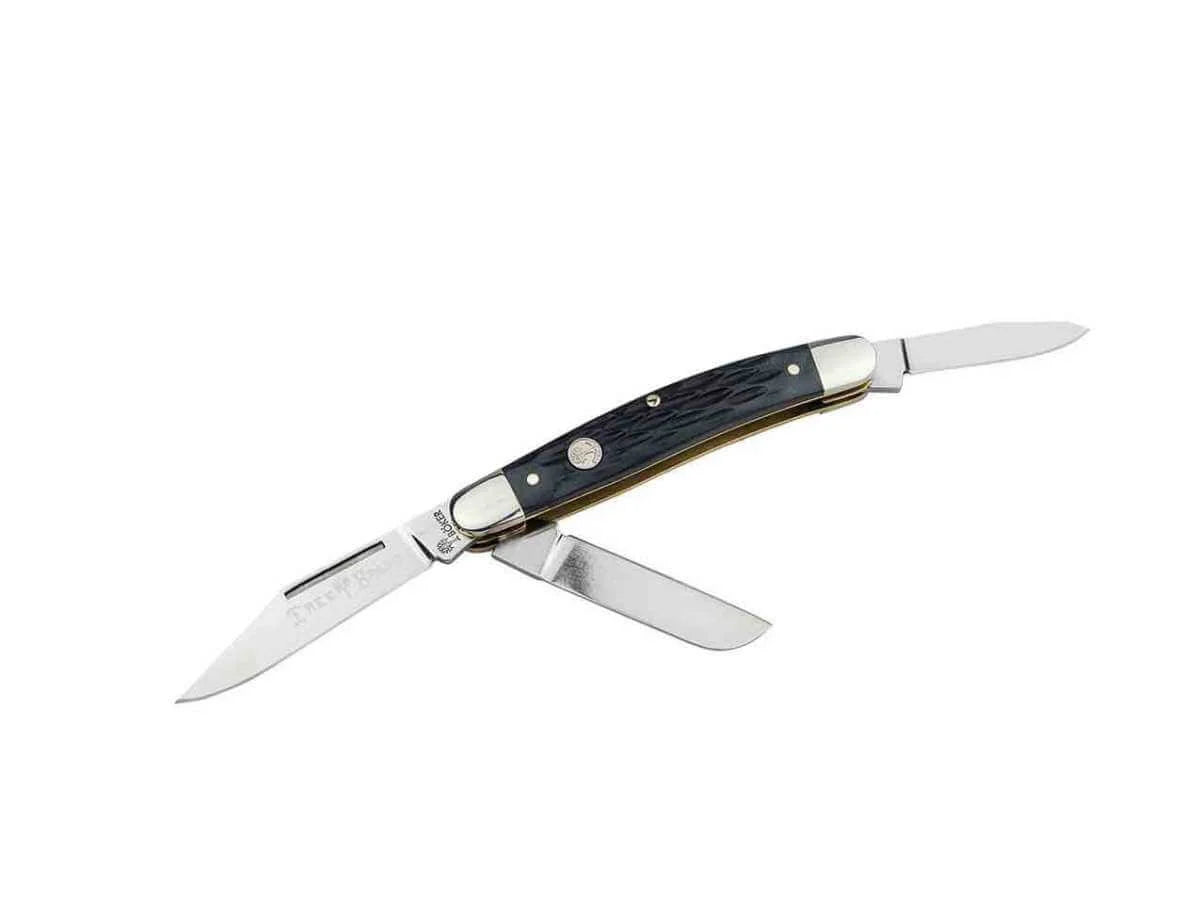 Boker Traditional Series 2.0 Medium Stockman Jigged Black Bone Pocket Knife