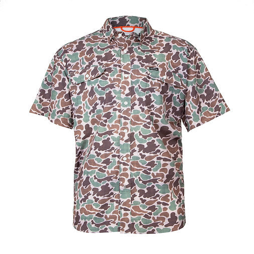 Fieldstone Youth Camo Short Sleeve Button Down Shirt