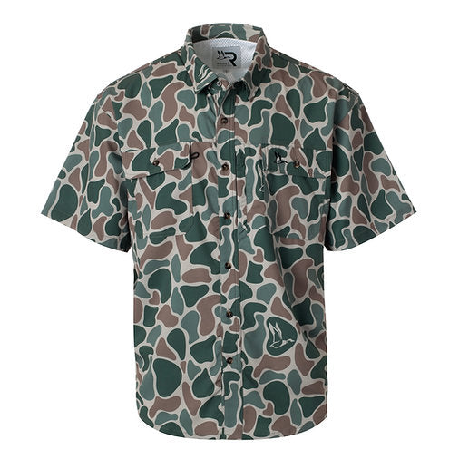 Fieldstone Camo Short Sleeve Button Down Shirt