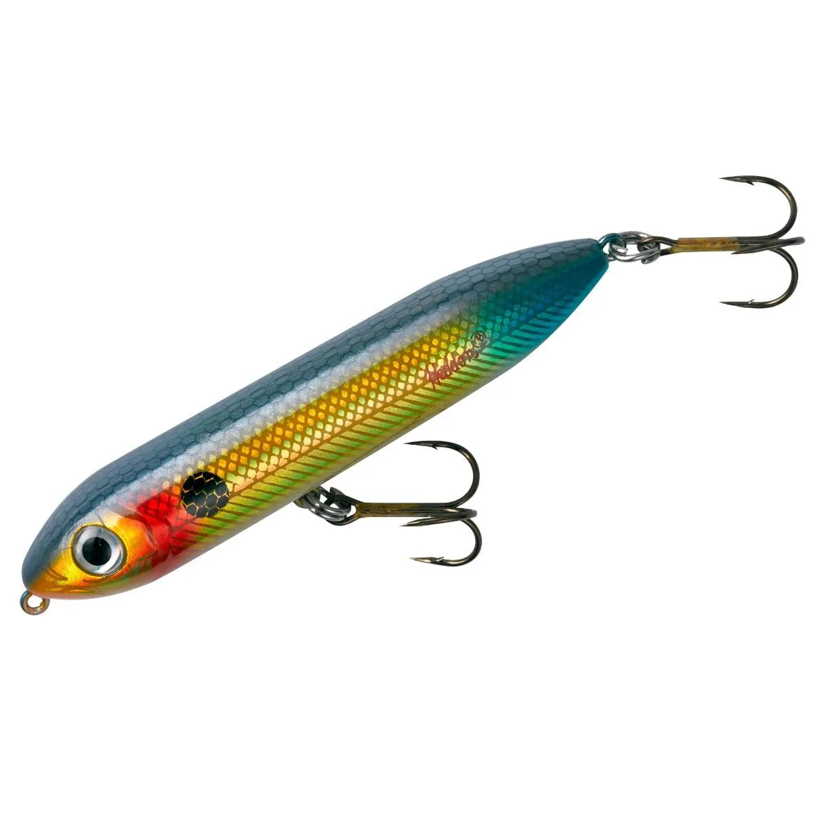 Heddon Super Spook Jr Topwater - Wounded Shad - 3 1/2" 1/2 Oz.