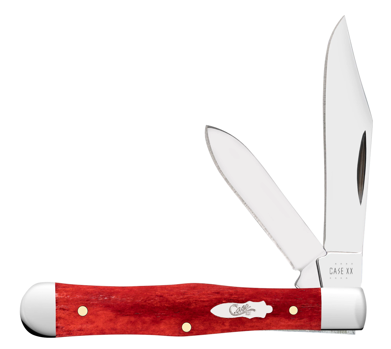 Case Cutlery 11325 Old Red 2x Stainless Blade Bone Handle Swellcenter Jack Knife