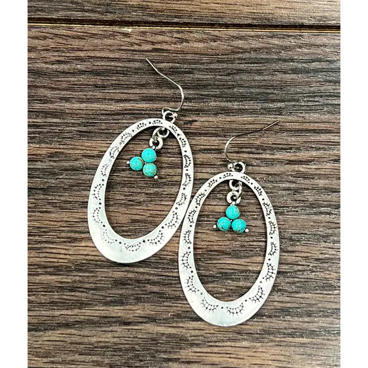 Concho Turquoise Dangle Earrings