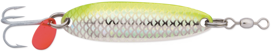 Luhr-Jensen - Krocodile - 2-1/8" 3/8oz - Chrome/Chartreuse Reflex
