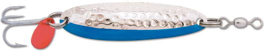 Luhr-Jensen - Krocodile 5/8 - Hammered Chrome/Neon Blue Side Stripe