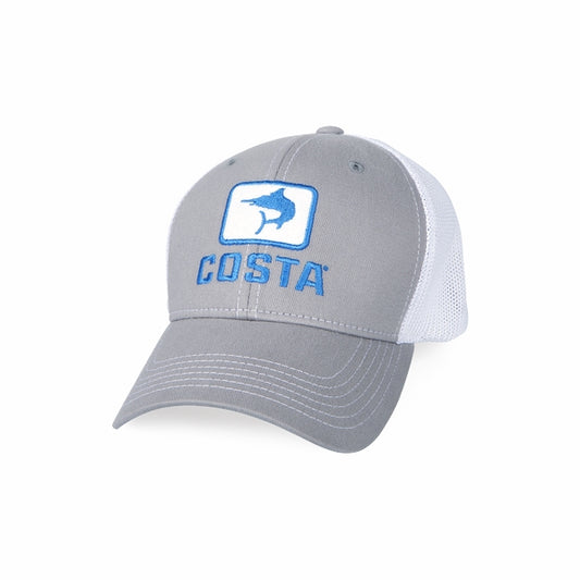 Costa Del Mar Marlin Fitted Stretch Trucker Hat, Gray/White